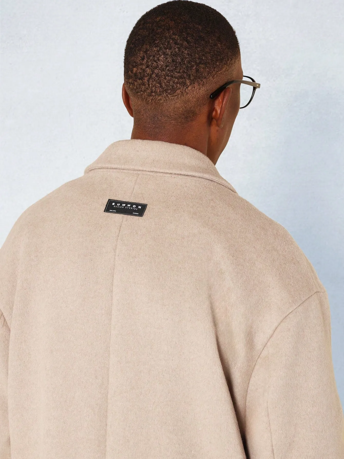 Single Breasted Overcoat With Label