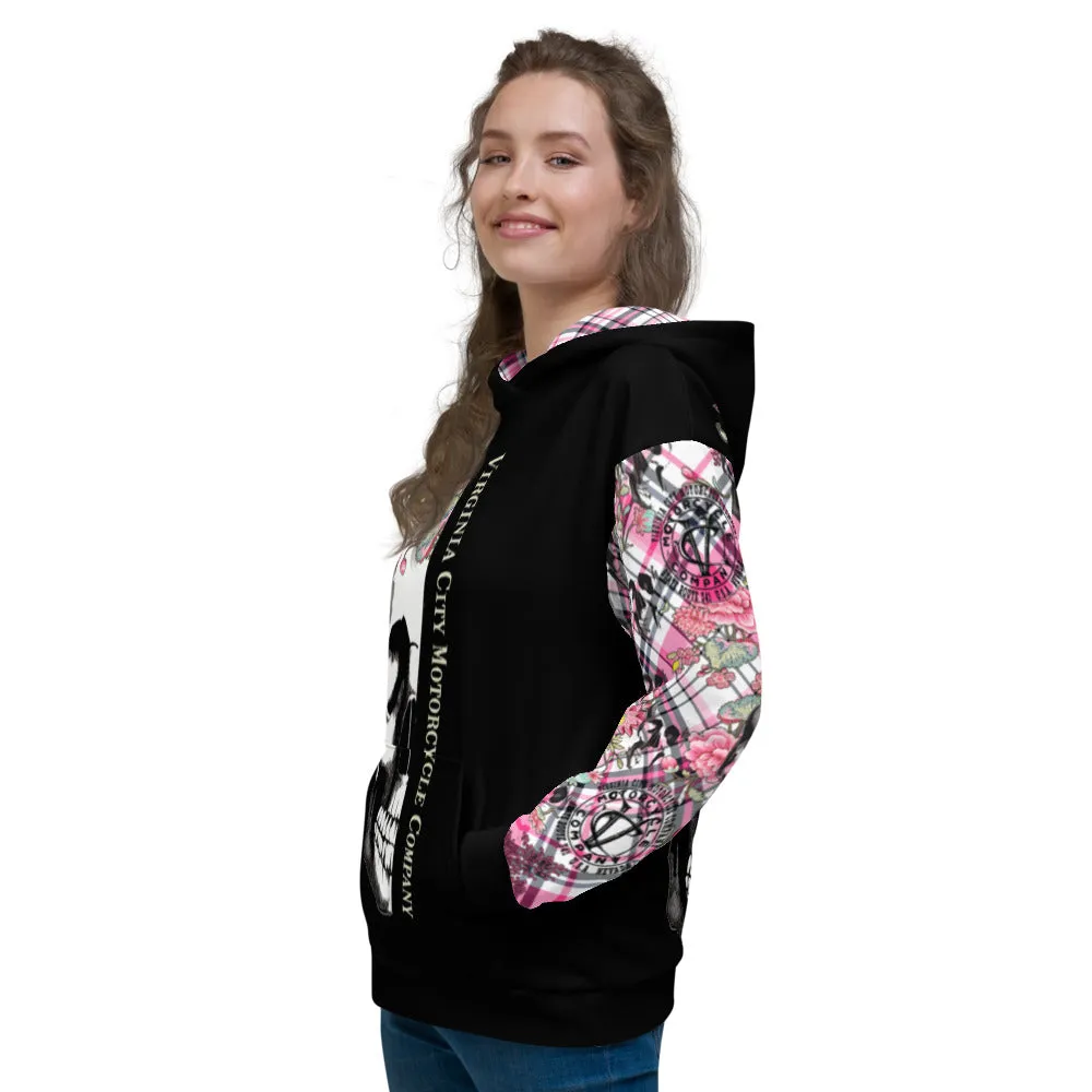 Skull   Flower Ladies Pullover Hoodie