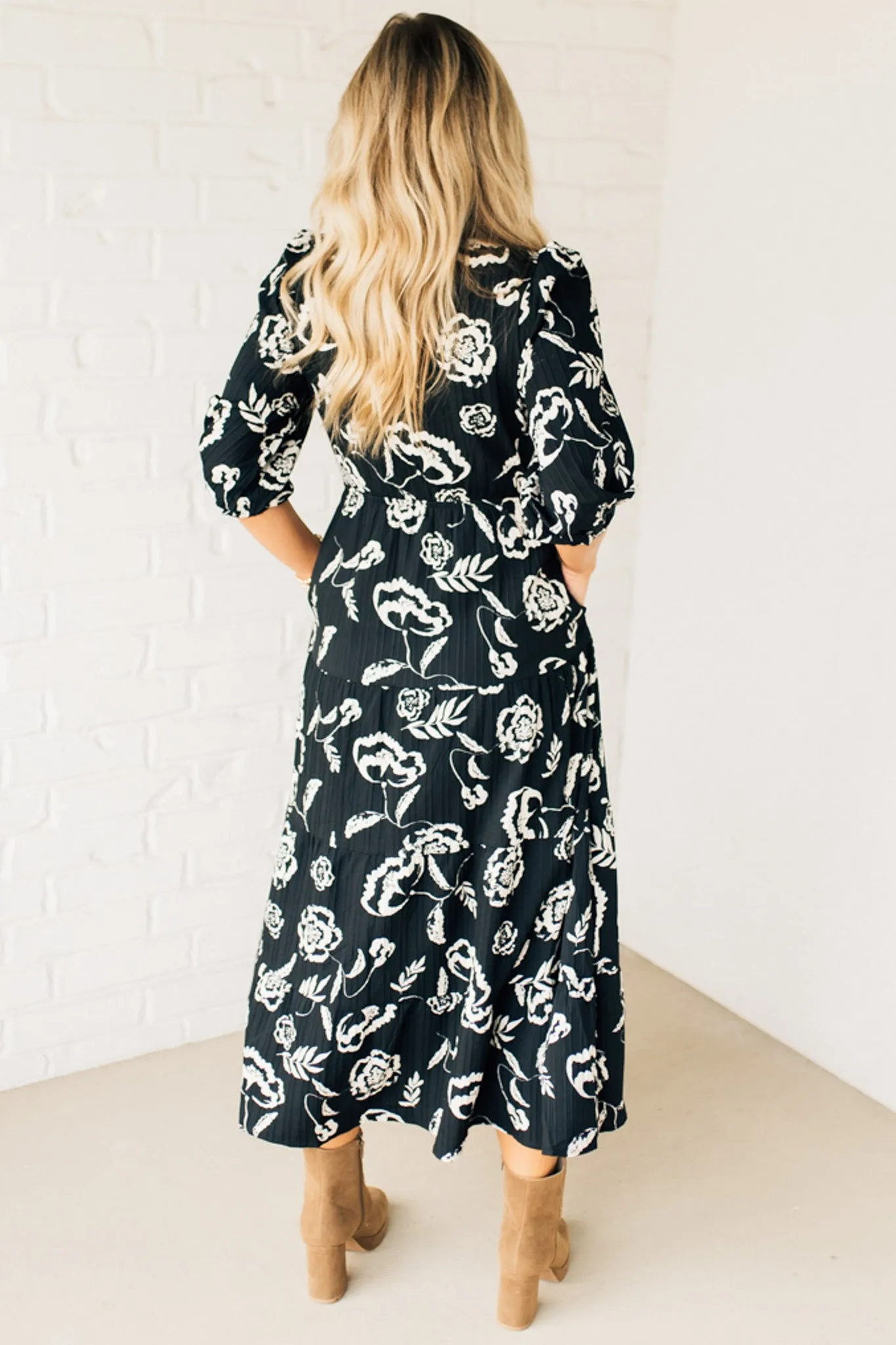 Smocked Surplice Maxi Dress