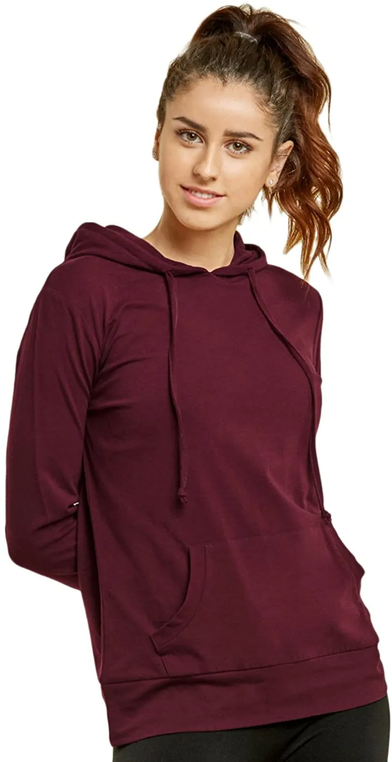 Sofra Women's Thin Cotton Pullover Hoodie Sweater