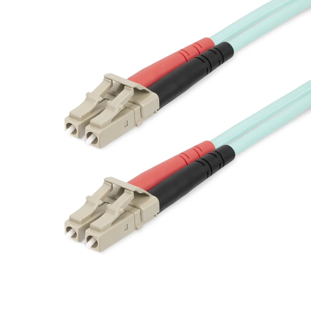 Startech.Com 20M (65Ft) Lc/Upc To Lc/Upc Om4 Multimode Fiber Optic Cable, 50/125Μm Lommf/Vcsel Zipcord Fiber, 100G, Low