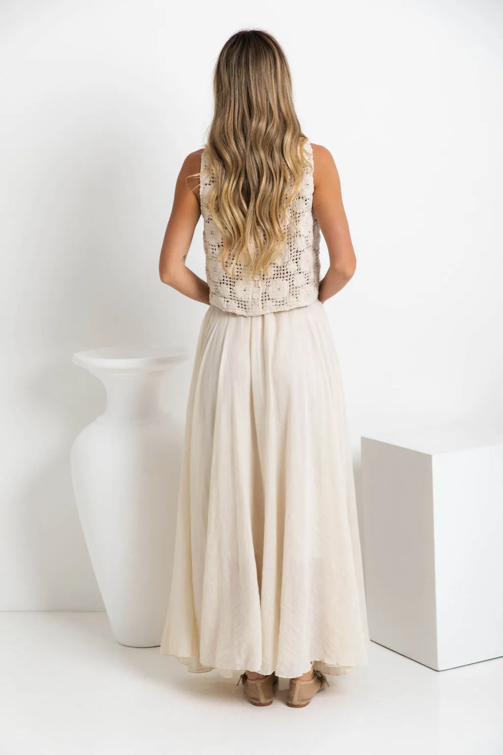 Stassi Maxi Skirt - Cream