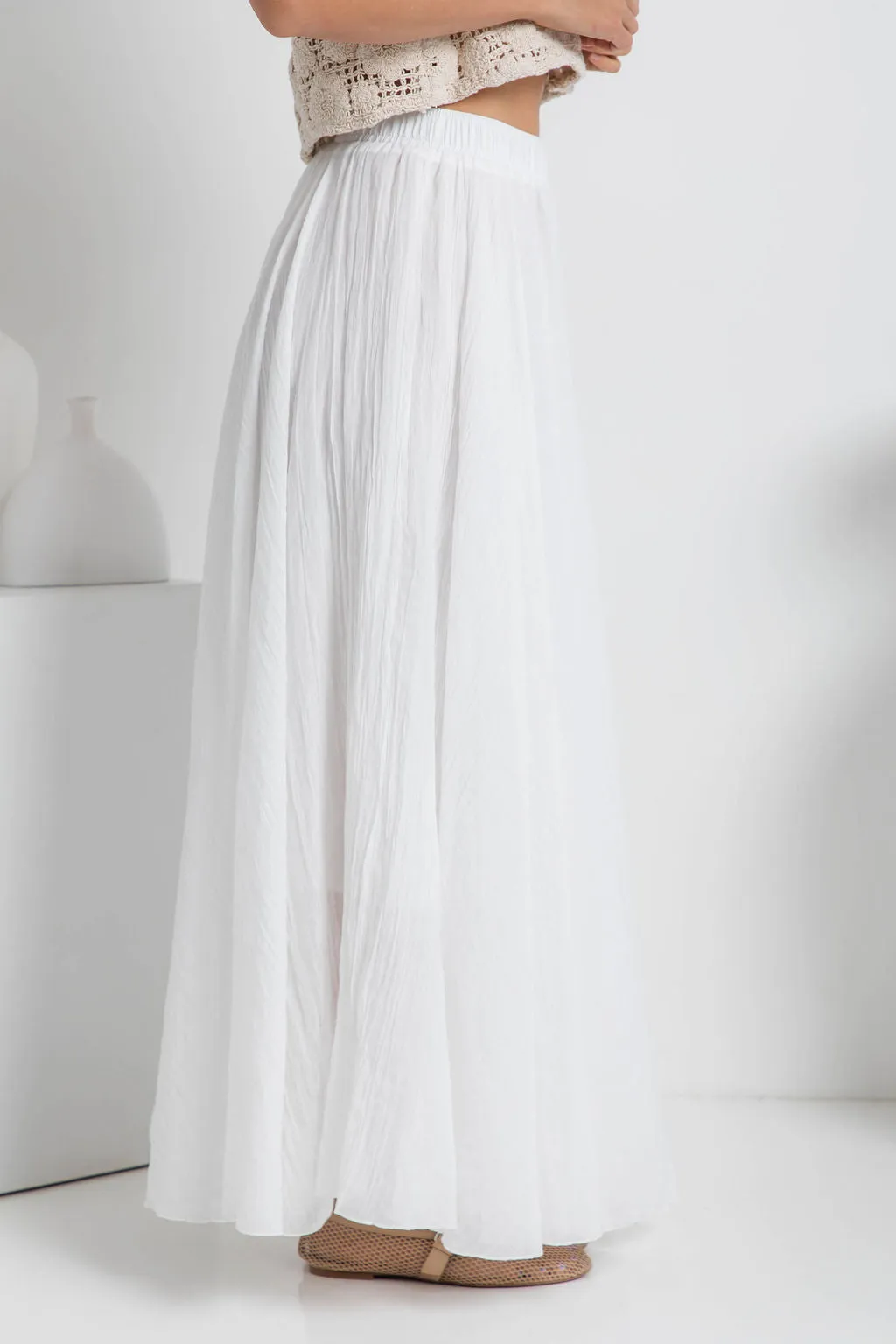 Stassi Maxi Skirt - White