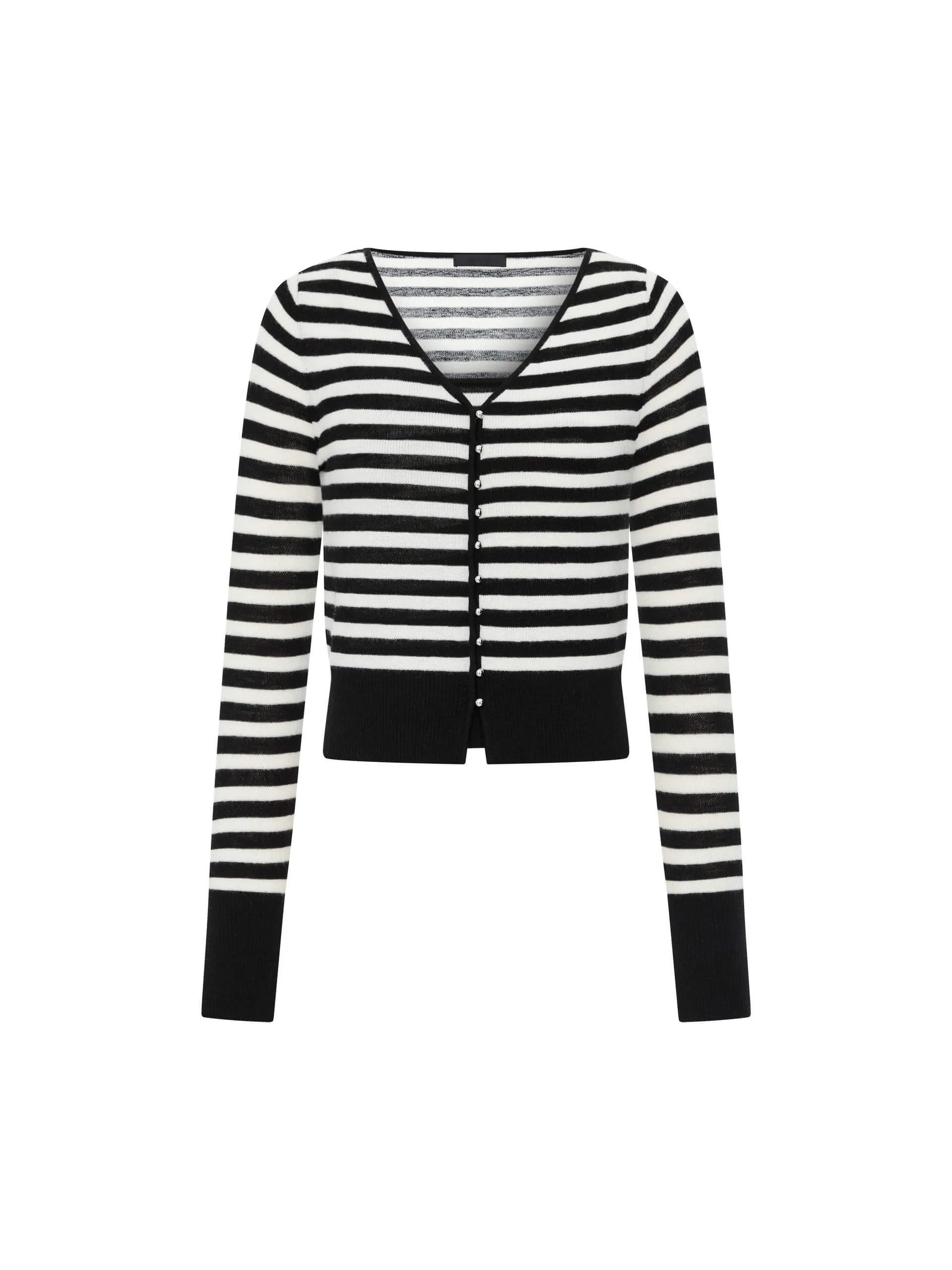 Striped Knitted Cardigan Set