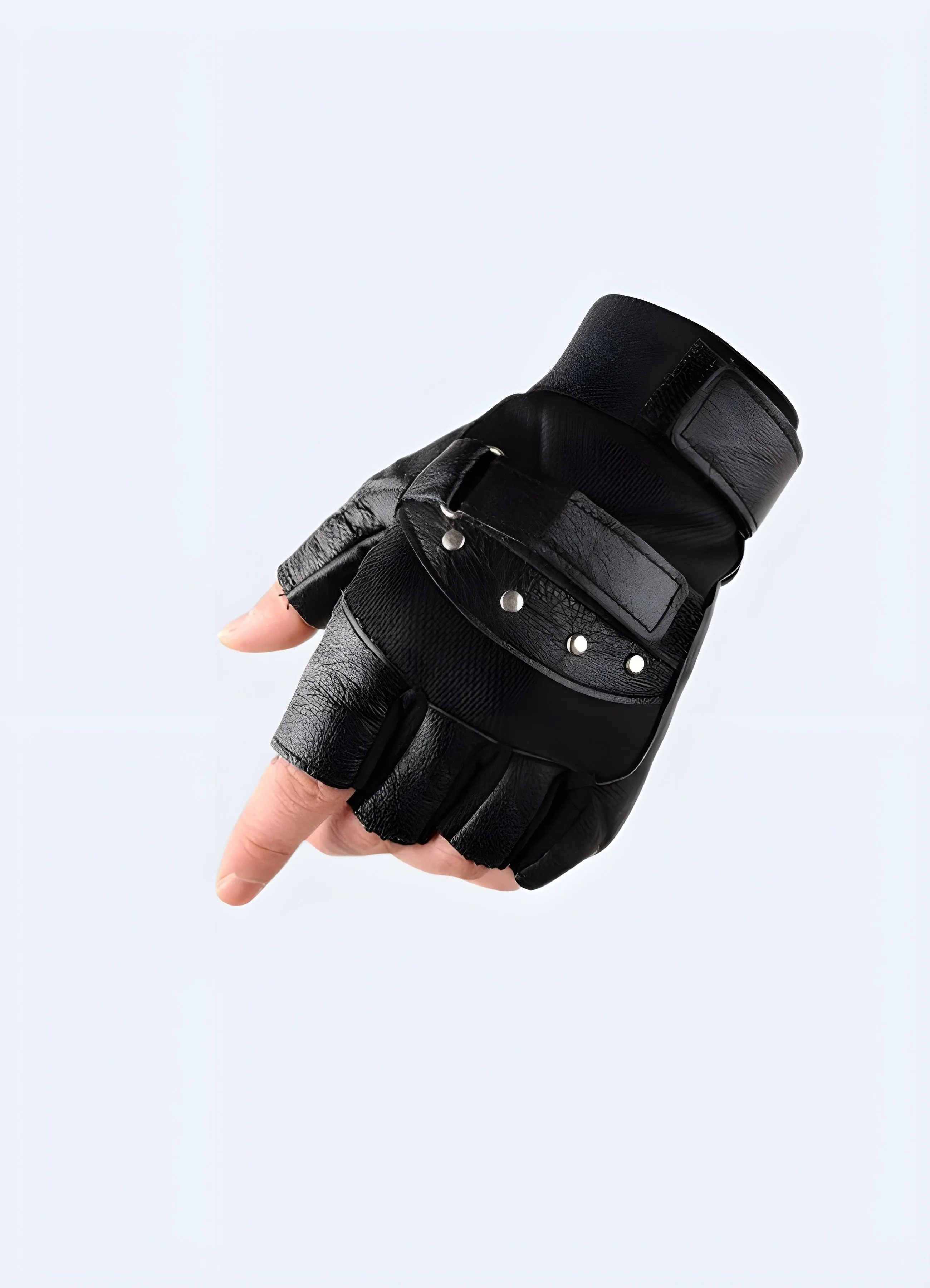 Tactical Fingerless Leather Gloves