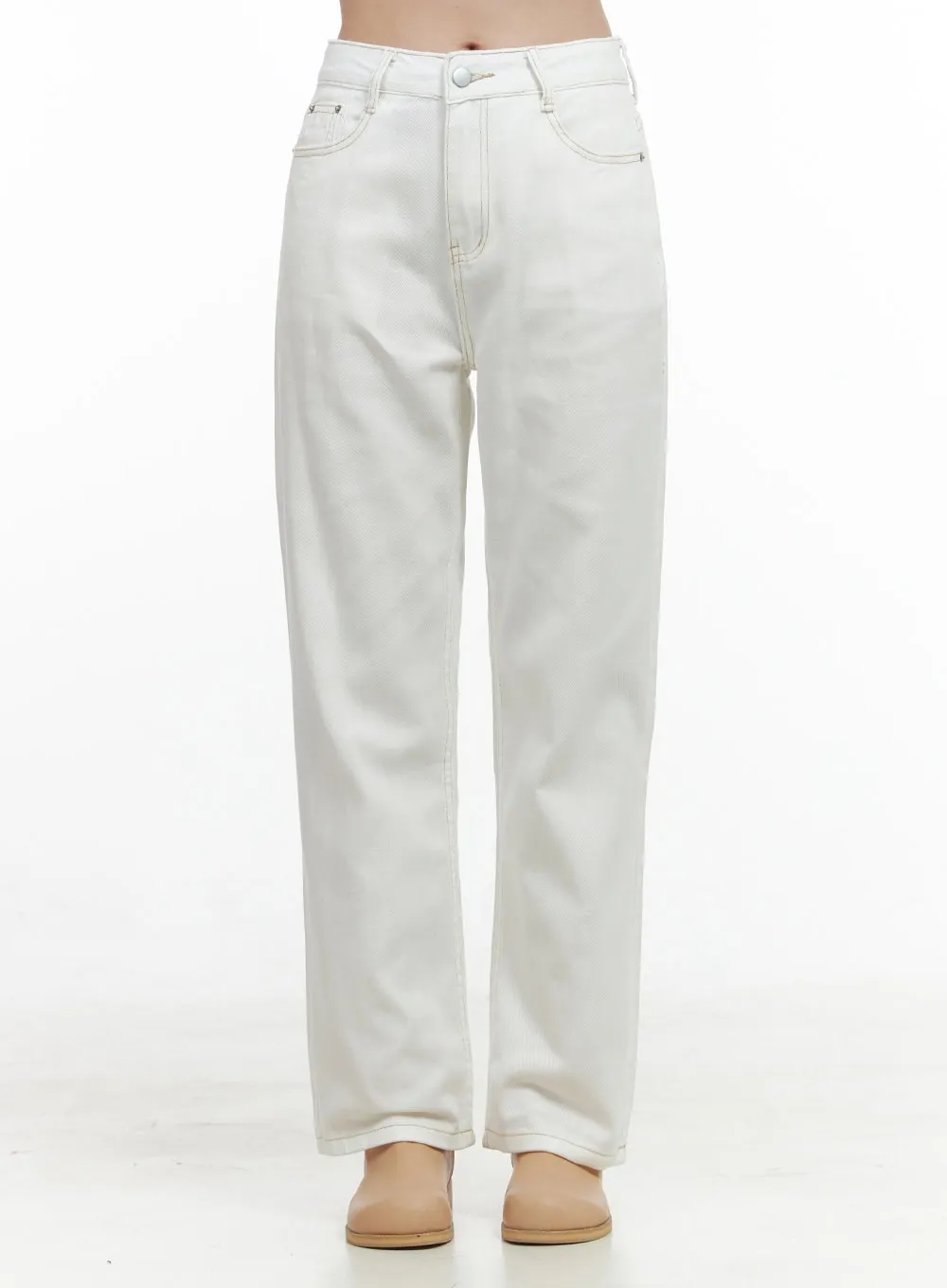 Tailored Fit Solid Cotton Pants OS411