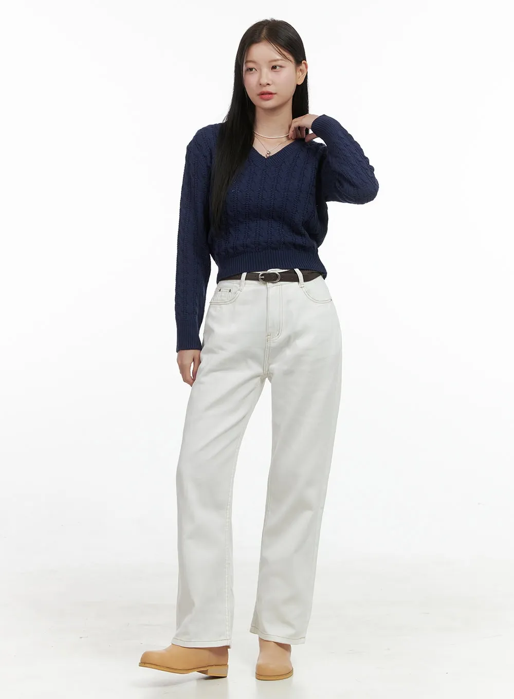 Tailored Fit Solid Cotton Pants OS411