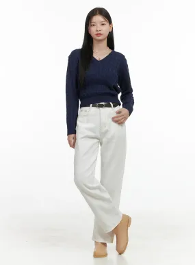 Tailored Fit Solid Cotton Pants OS411