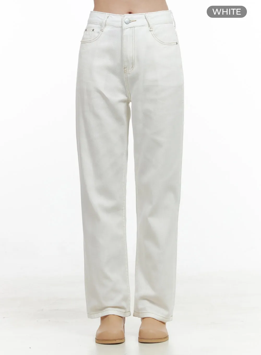 Tailored Fit Solid Cotton Pants OS411