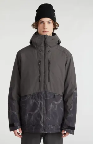 Texture Snow Jacket | Black Out Colour Block