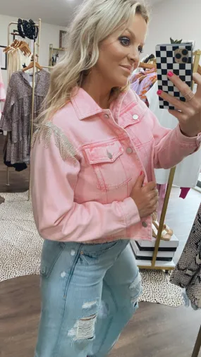 The Musgraves Denim Jacket in Pink