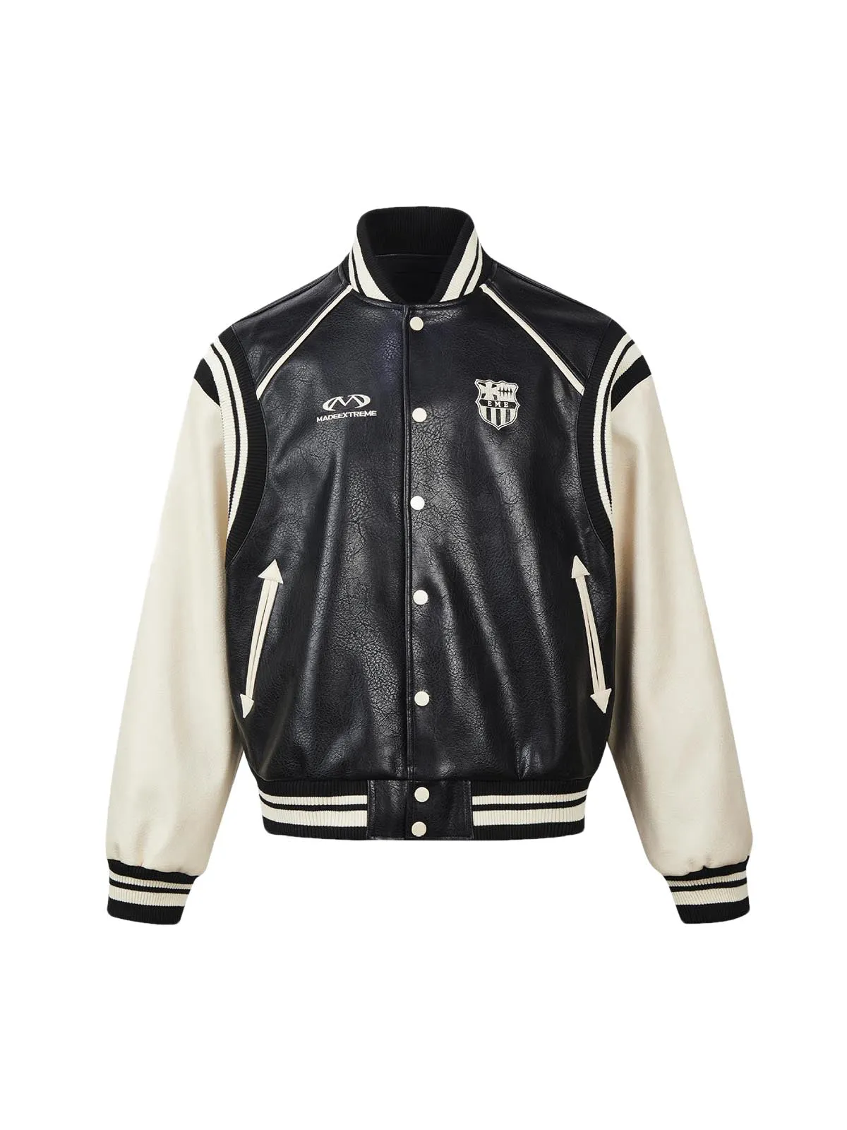 Thesupermade Retro Badge Embroidery Bomber Jacket