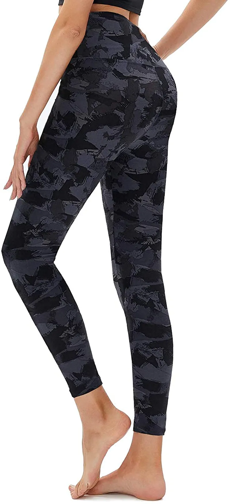 TNNZEET High Waisted Pattern Leggings for Women - Buttery Soft Tummy Control Printed Pants for Workout Yoga