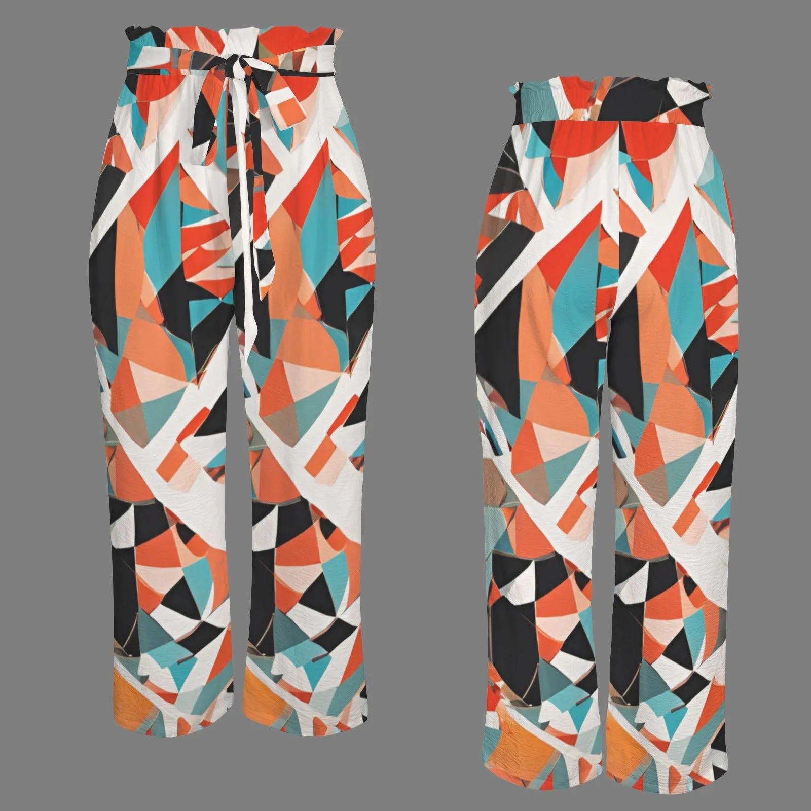 Tokyo Collection: Abstract Printed Wide Leg Pants