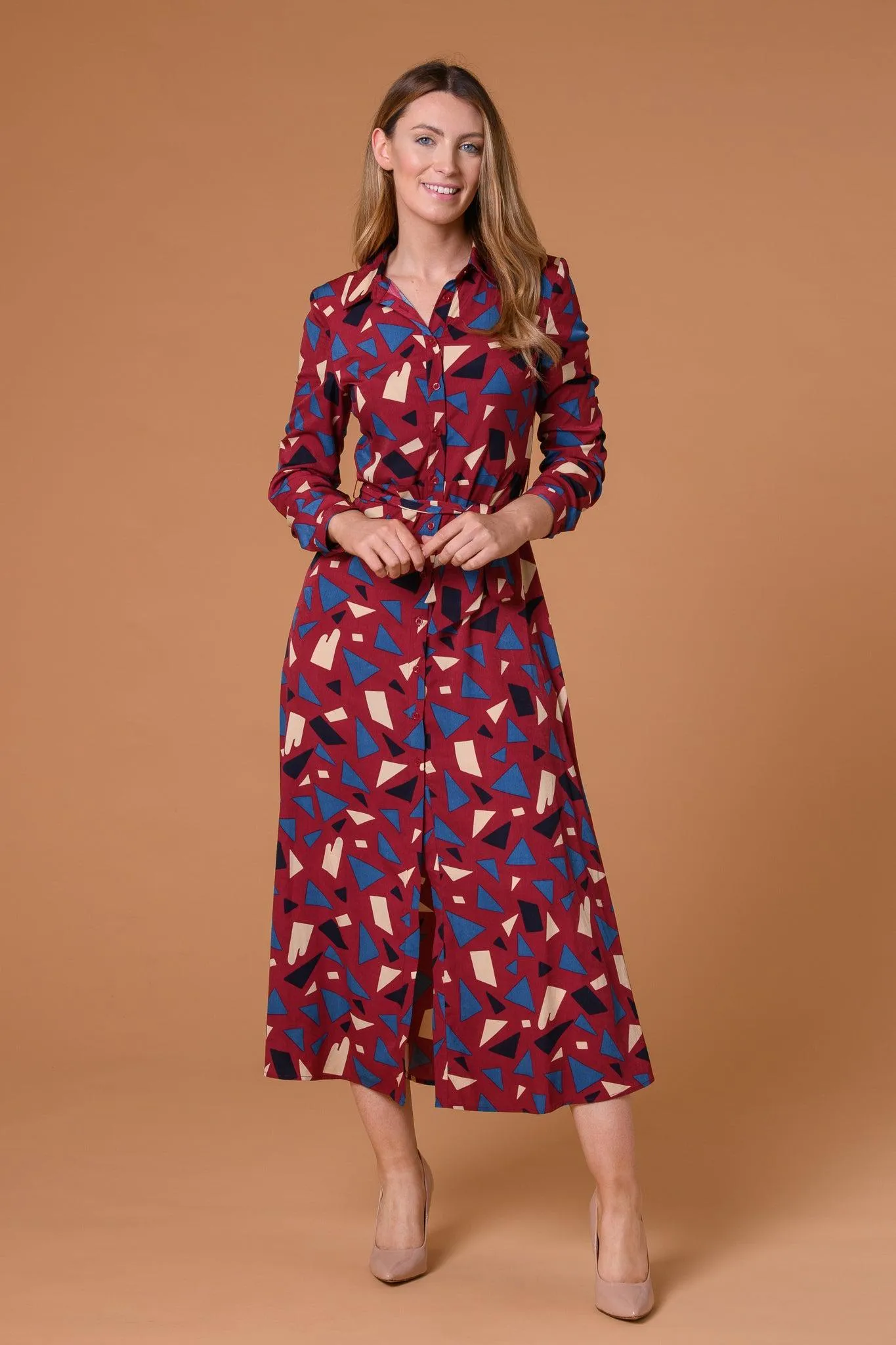 Triangle Maxi Shirt Dress