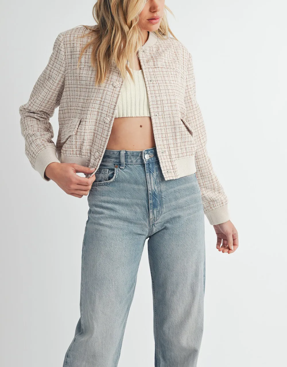 Tweed Bomber Jacket