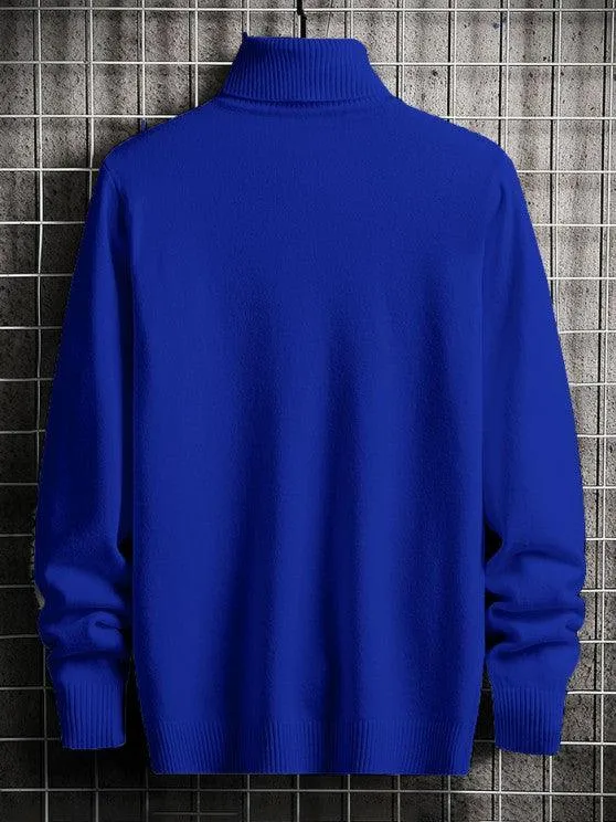 UNISEX Turtleneck Solid Color Skin Friendly Pullover Sweater