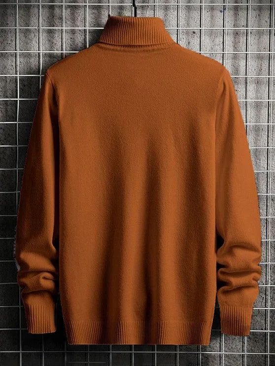 UNISEX Turtleneck Solid Color Skin Friendly Pullover Sweater