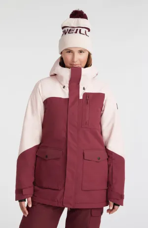 Utility Snow Jacket | Windsor Wine Colour Block