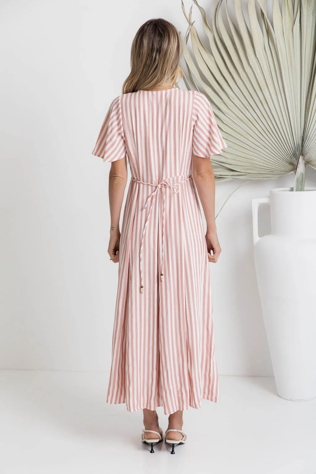 Vienna Maxi Dress - Pink Stripe