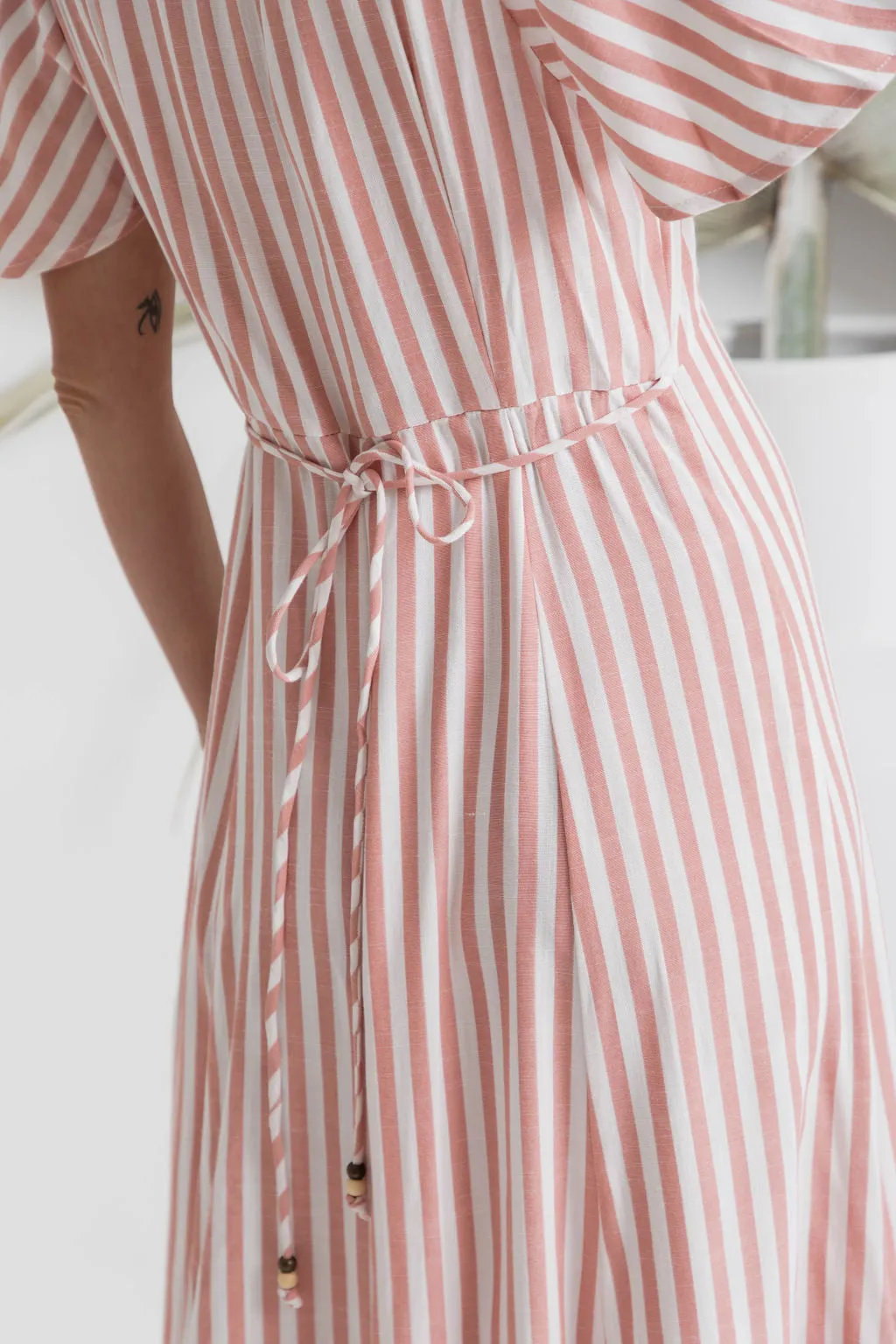 Vienna Maxi Dress - Pink Stripe