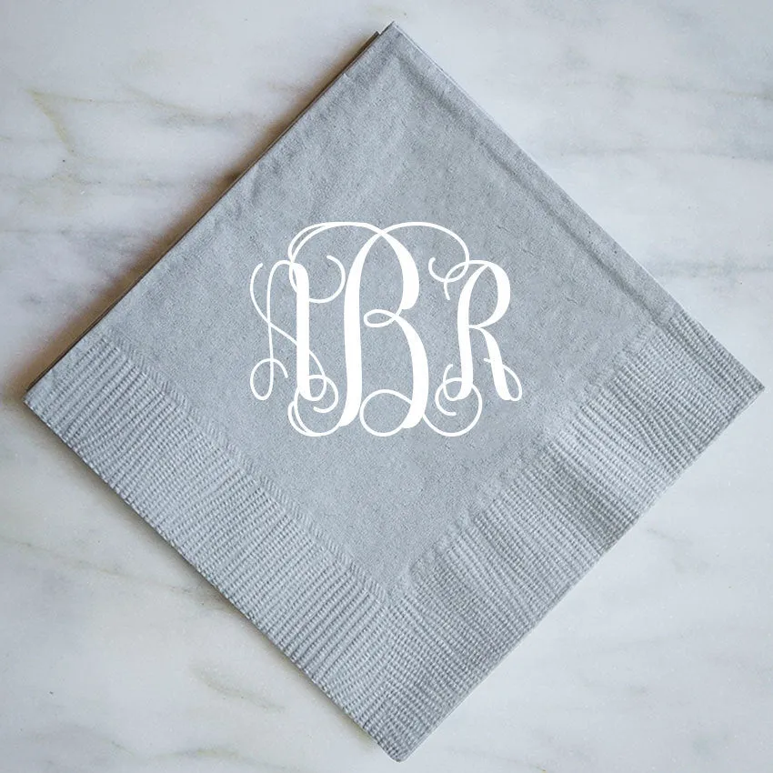 Vine Monogrammed Wedding Napkins