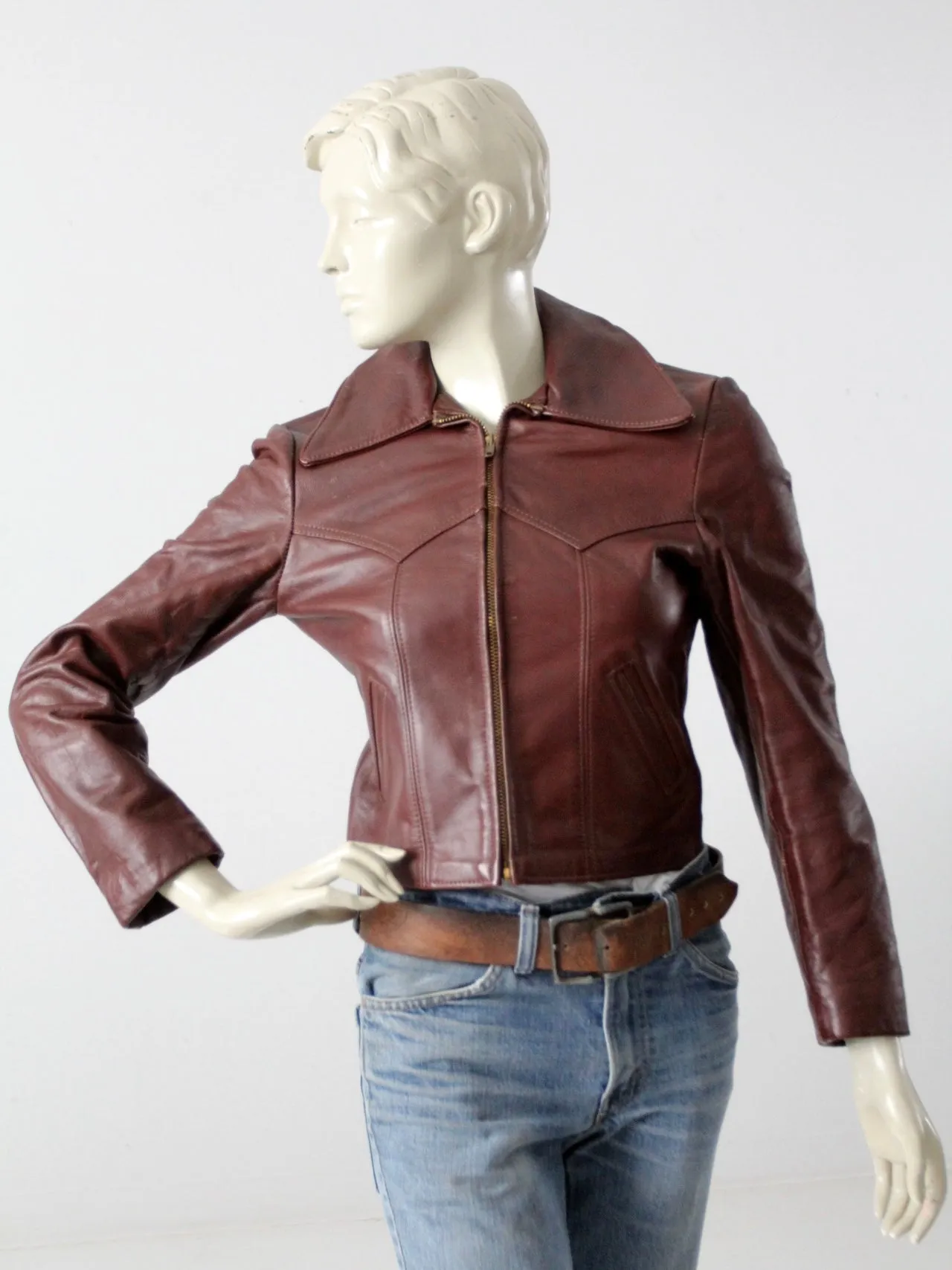 vintage 70s Walter Dyer leather jacket