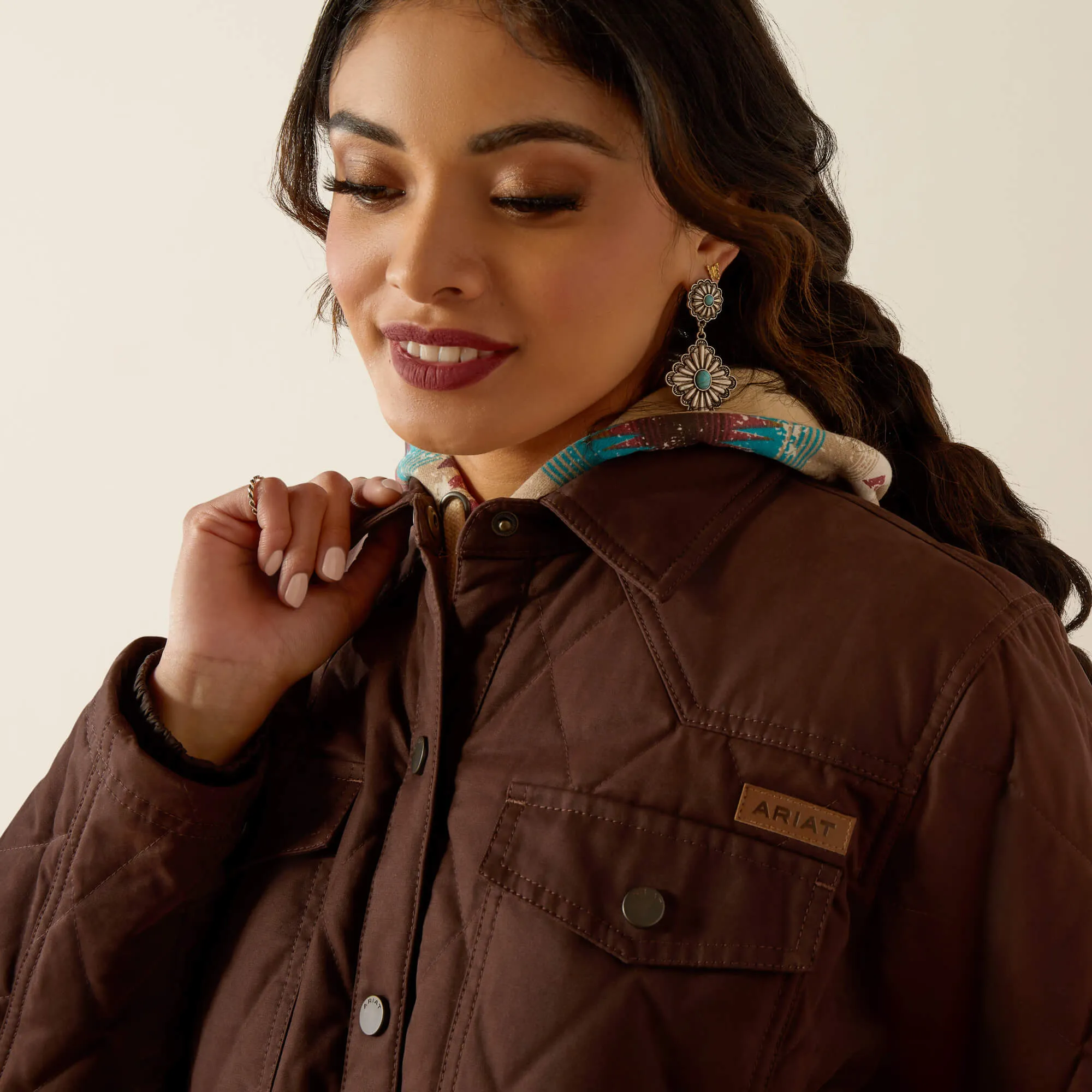 Women's Ariat Grizzly Quilted Barn Jacket #10052401