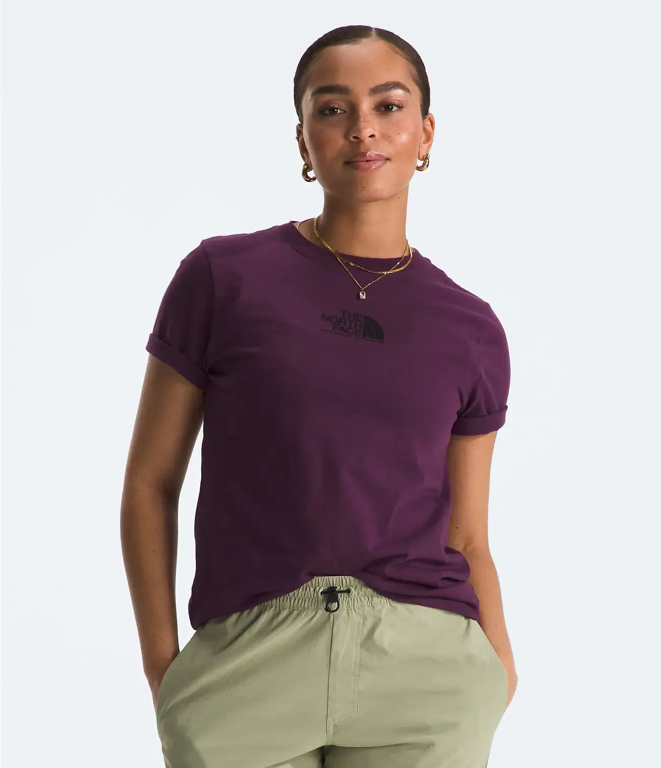 Women's Short Sleeve Fine Alpine Tee - Black Currant