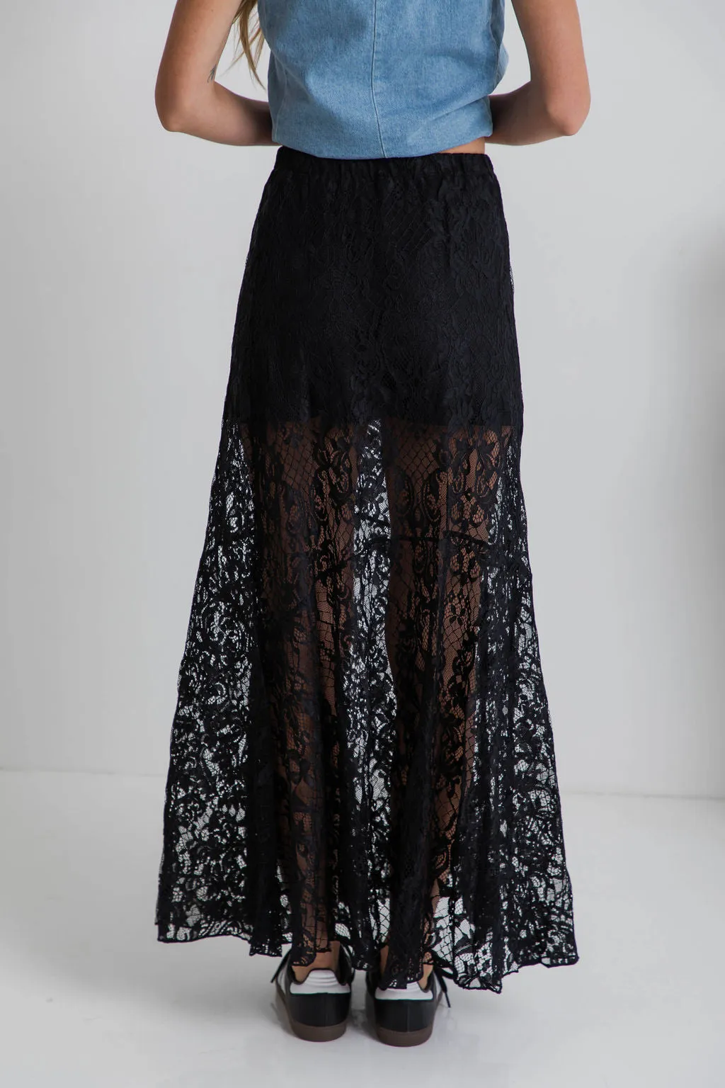 Zahra Lace Skirt - Black